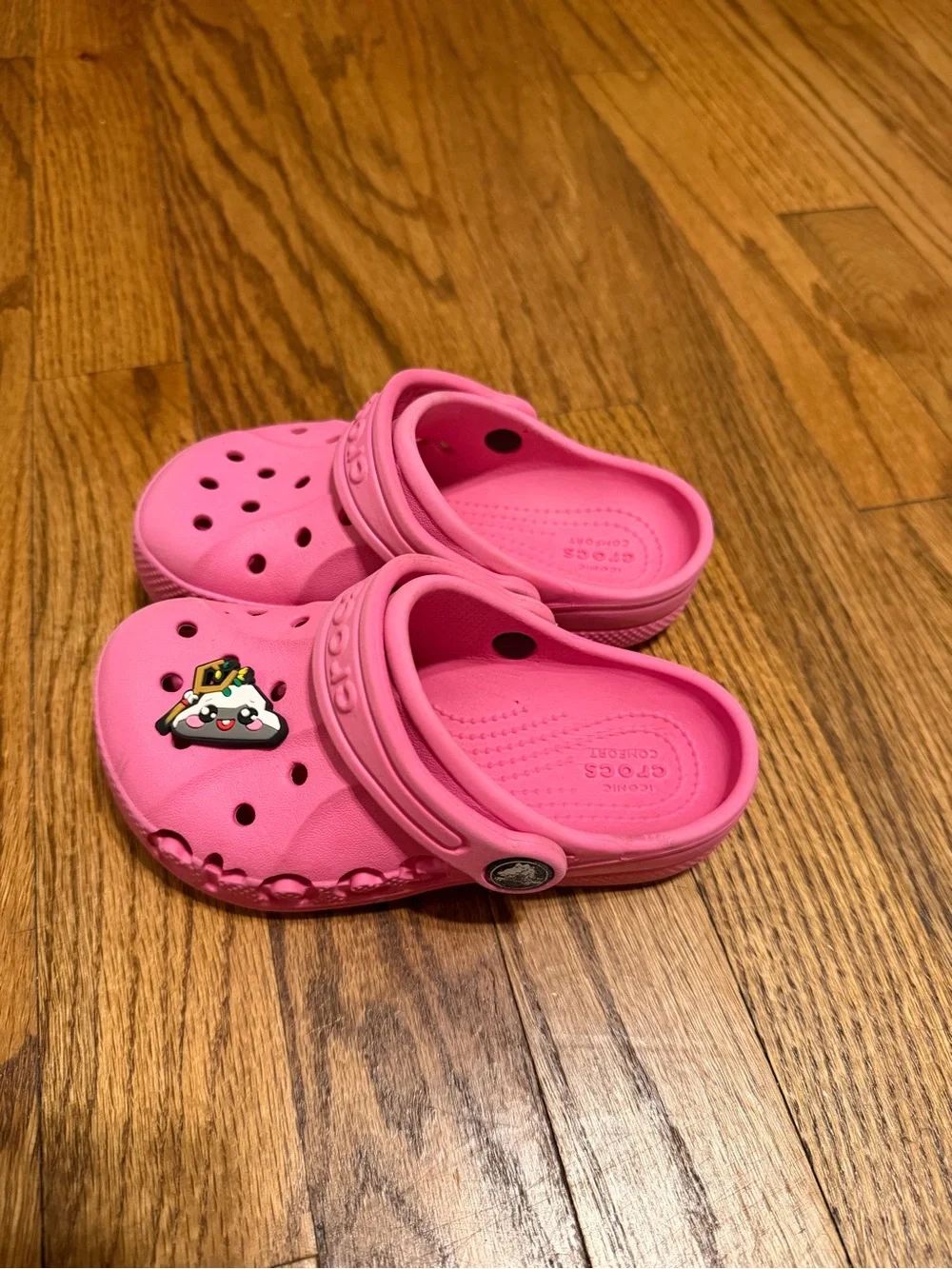 CROCS Kids' Pink Classic Clog with Charm